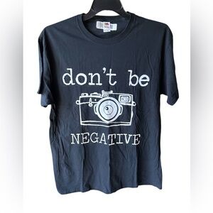 NWT Fruit of the Loom Black Digital Camera Graphic Tee